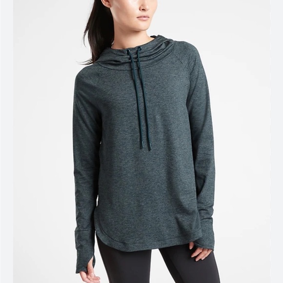 Athleta Tops - Athleta Uptempo Charcoal Gray Hoodie Size small